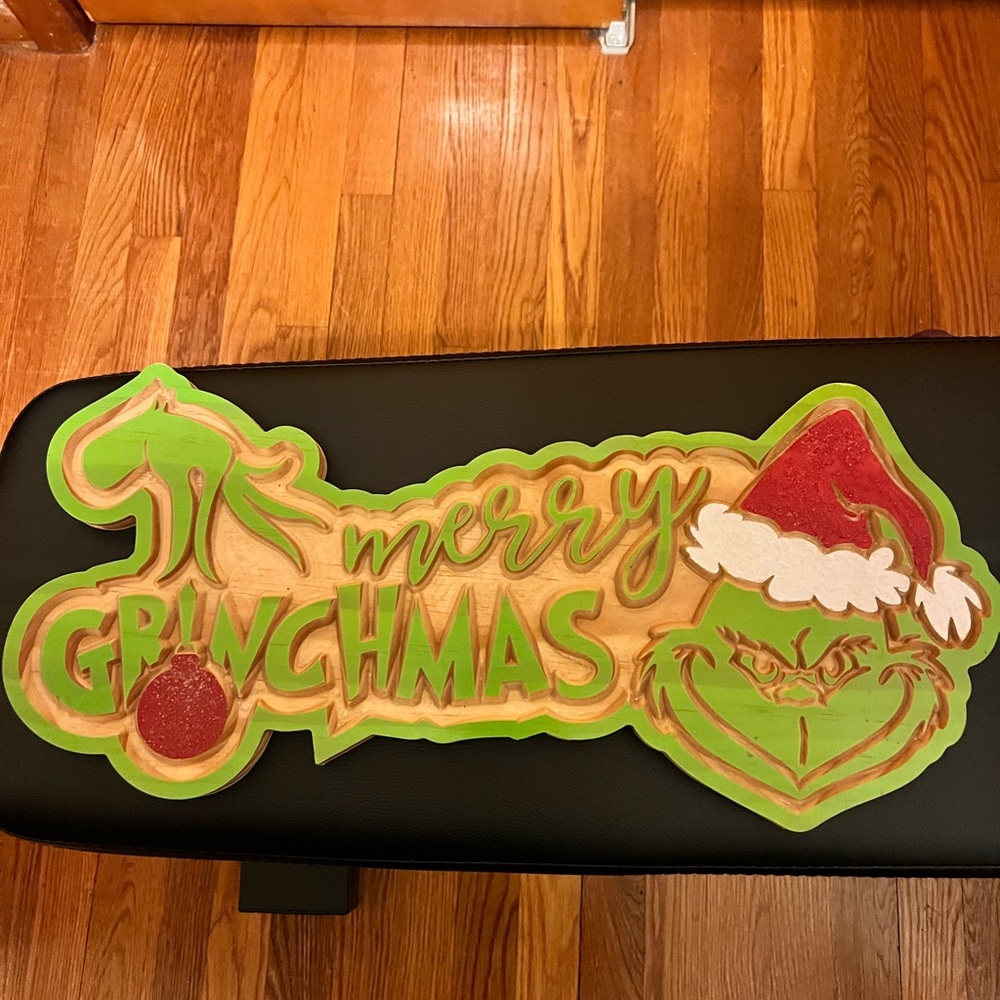 Merry Grinchmas Wood Signage!!!!! New Never Used!!!!!